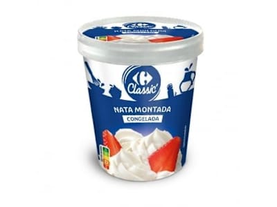 Nata montada azucarada Carrefour Classic 500 ml.