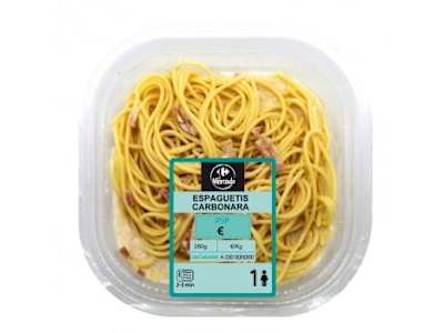Espaguetis carbonara Carrefour El Mercado 280 g