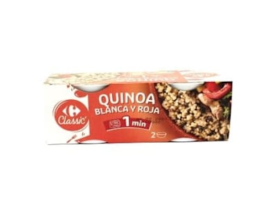 Quinoa blanca y roja Classic Carrefour sin gluten pack 2 unidades de 125 g.