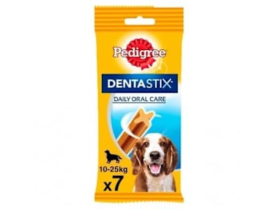 Snacks dental para perros medianos Pedigree Dentastix pack de 7 unidades