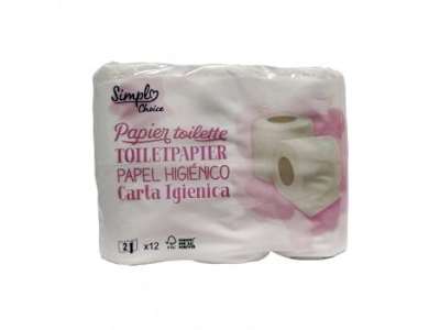 Papel higiénico 2 capas Simpl Choice 12 rollos
