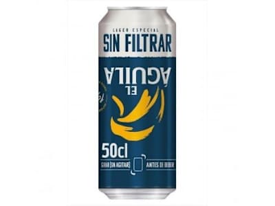 Cerveza El Águila sin filtrar lata 50 cl.