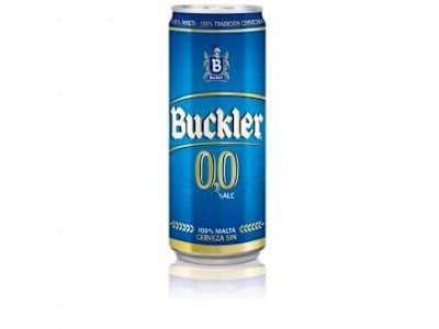 Cerveza Buckler 0,0 alcohol malta lata 33 cl.