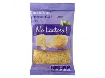 Queso rallado emmental Carrefour sin lactosa 150 g.