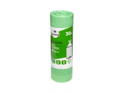Bolsas de Basura Pino Plástico Reciclado CARREFOUR Essential 30 l. 20 ud