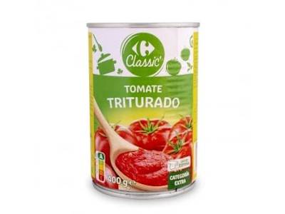 Tomate triturado Classic Carrefour lata de 390 g.
