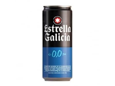 Cerveza Estrella Galicia 0,0 sin alcohol lata 33 cl.