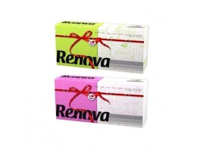 Set de  Servilletas  1 capa de Celulosa RENOVA Red Label 140pz - Color y Decoradas