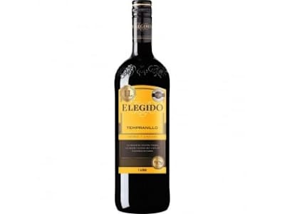 Vino tinto tempranillo Elegido 1 l.