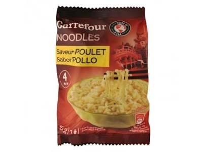 Noodles sabor pollo Carrefour 85 g.