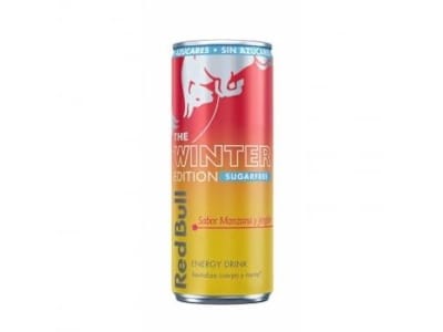 Red Bull Winter Edition Bebida Energética sabor manzana y jengibre sin azúcar lata 25 cl.