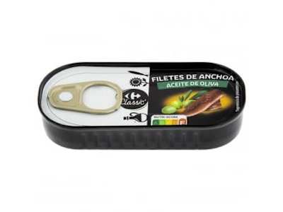 Filetes de anchoa en aceite de oliva Classic Carrefour 30 g.