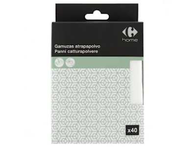 Set de 40 Gamuzas Atrapapolvo Desechables CARREFOUR 5,5x11,5x18 cm