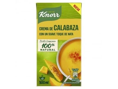 Crema de calabaza con un suave toque de nata Knorr 500 ml.