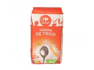 Harina de trigo Classic Carrefour 1 kg.