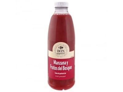 Zumo de manzana y frutos del bosque Carrefour botella 1 l.