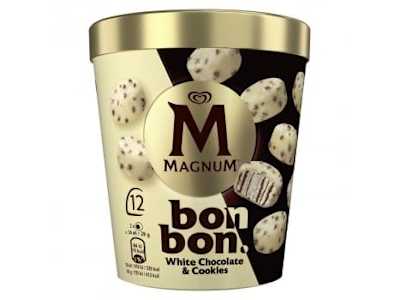 Bombones helados white chocolate & cookies Magnum 12 ud.