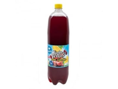 Tinto de verano con limón 0,0 alcohol sin azúcar añadido Carrefour Sensation botella 1,5 l.