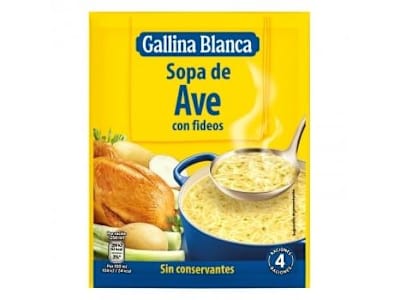 Sopa de ave con fideos Gallina Blanca 76 g.