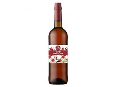 Vino blanco con crianza Pedro Ximénez para cocinar aromatizado con hierbas Carrefour 75 cl.