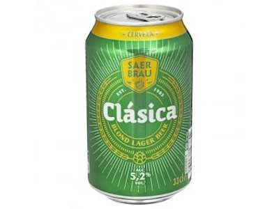 Cerveza Saer Brau Clásica lata 33 cl.