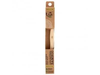 Cepillo de dientes bamboo medium ecológico Soft Carrefour 1 ud.