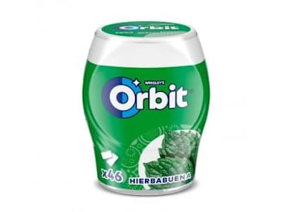 Chicles sabor hierbabuena Orbit sin azúcar 64