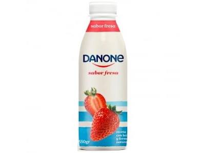 Yogur líquido sabor fresa Danone 550 g.