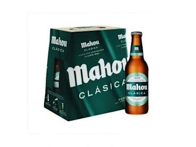 Cerveza Mahou Clásica pack 6 botellas 25 cl.