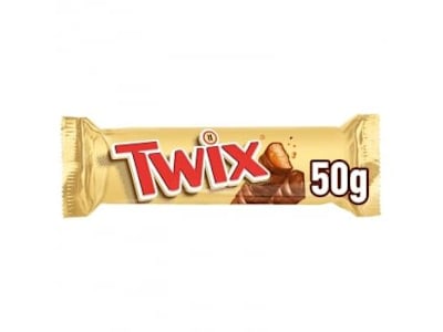 Barrita de chocolate con leche, galleta y caramelo Twix 50 g.