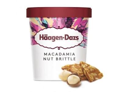 Helado de nueces de macadamia Häagen Dazs sin gluten 460 ml.