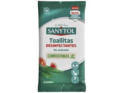 Toallitas desinfectantes multiusos sin lejía Sanytol 30 ud.