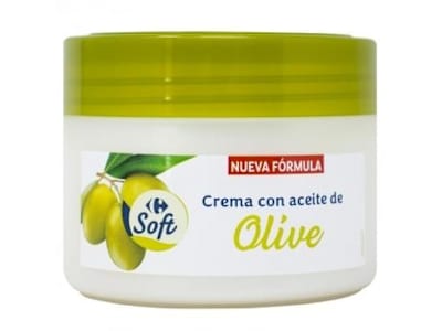 Crema corporal con aceite de oliva Soft Carrefour 250 ml.