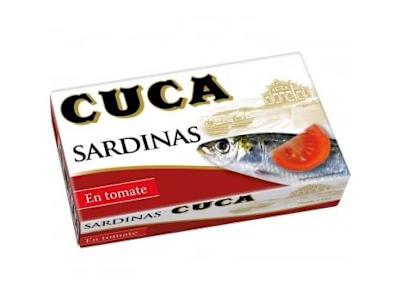 Sardinas en tomate Cuca sin gluten y sin lastosa 80 g.