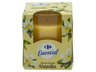 Vela perfumada de vainilla Essential Carrefour 1 ud.