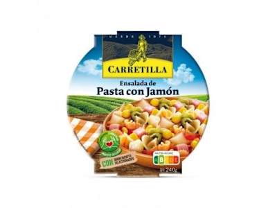 Ensalada de pasta con jamón Carretilla 240 g.