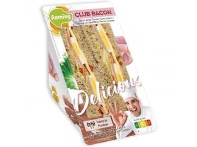 Sándwich Delicious Club Bacon Ñaming 200 g.