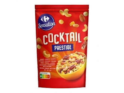 Cocktail de frutos secos Prestige Sensation Carrefour doy pack 200 g.