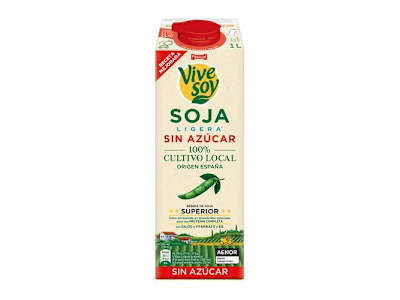 BEBIDA VEGETAL VIVESOY SOJA LIGERA SIN AZÚCAR 1 L
