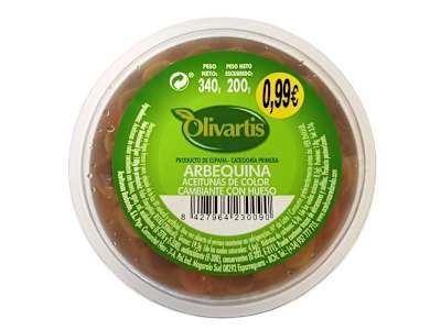 ACEITUNAS OLIVARTIS ARBEQUINA 200 G