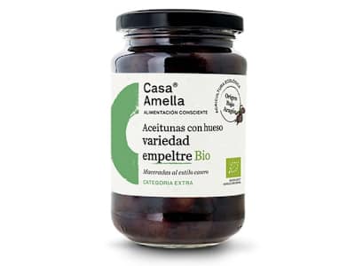 ACEITUNAS CASA AMELLA NEGRA BIO 220 G