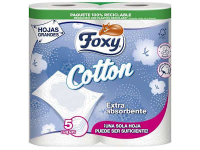 PAPEL HIGIÉNICO FOXY COTTON 4 ROLLOS