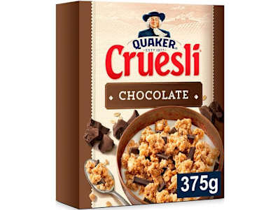 QUAKER CRUESLI COPOS DE CEREALES CRUJIENTES CON CHOCOLATE 375 G