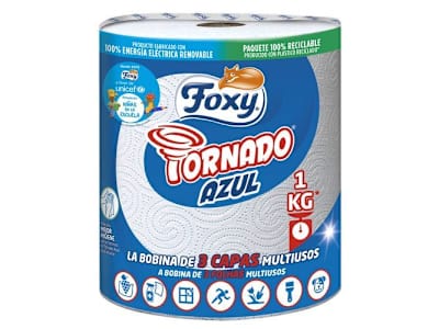 PAPEL COCINA FOXY 1 KG TORNADO AZUL 1 UNIDAD
