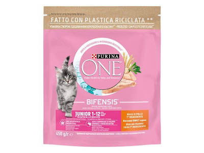 COMIDA GATO ONE BIFENSIS JUNIOR POLLO&ARROZ 450 G