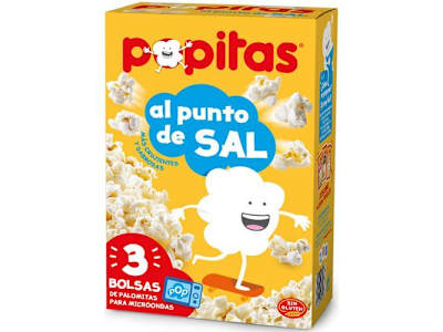 POPITAS AL PUNTO DE SAL MICROONDAS 3 UNIDADES