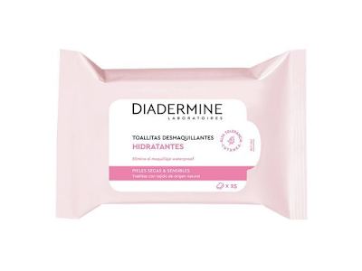 TOALLITAS HIDRATANTES DIADERMINE DESMAQUILLANTES 25 UNIDADES