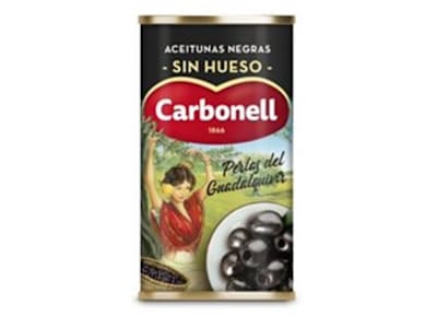 ACEITUNAS CARBONELL NEGRAS SIN HUESO 150 G