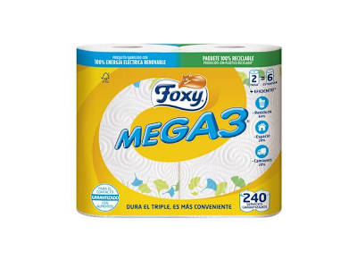 PAPEL COCINA FOXY MEGA3 2 UNIDADES