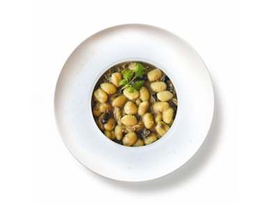 Pasta con salsa de Setas, Nueces y Parmesano